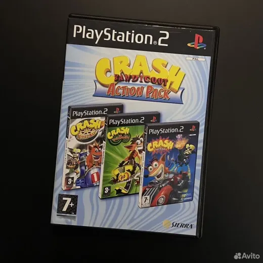 Crash Bandicoot Action Pack PS2 (sles-51511) (Англ — 4254691280 (Игры PlayStation 2)